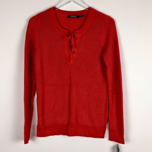 Lauren Ralph Lauren Knitted Sweater Red Small - Picture 3 of 7
